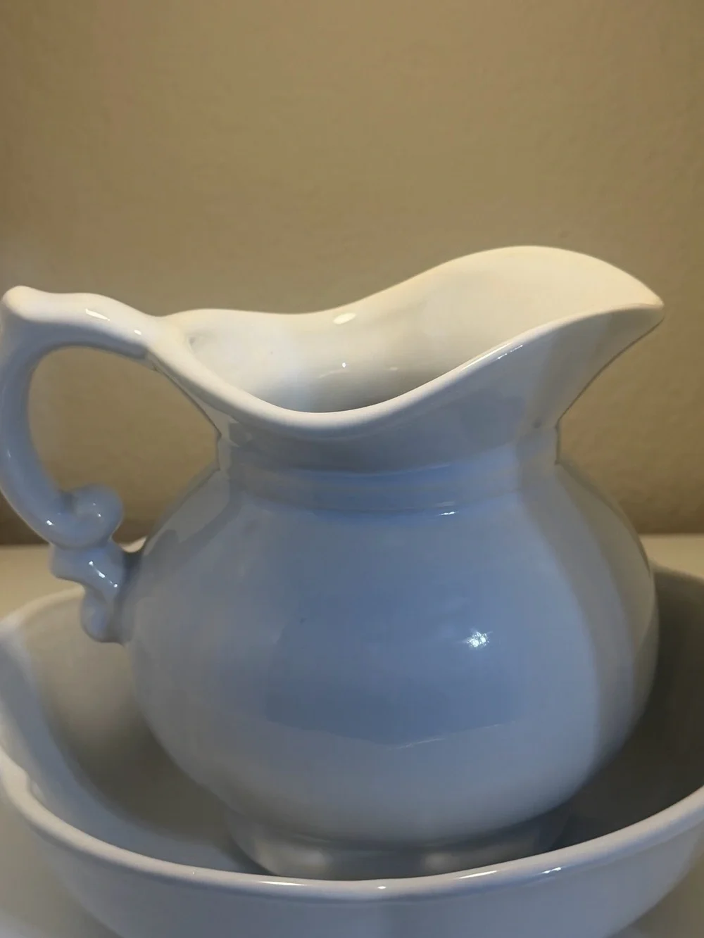 Vintage McCoy Floral Pitcher | Purple Blooms Cottagecore Decor